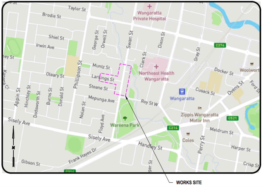 Swan Street Road Reconstruction Work Site.png